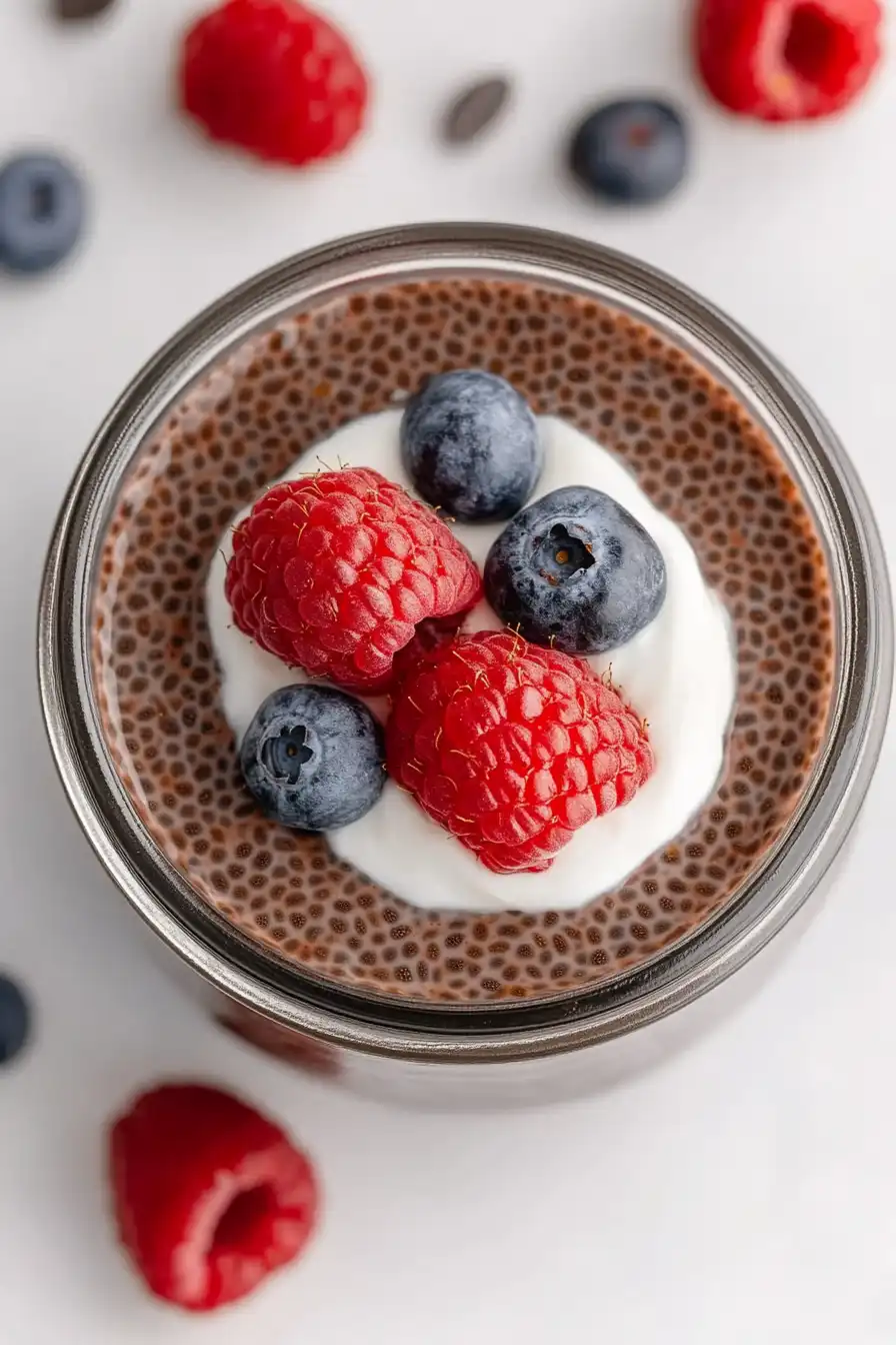 Quick Chocolate Chia Seed Pudding with Yogurt