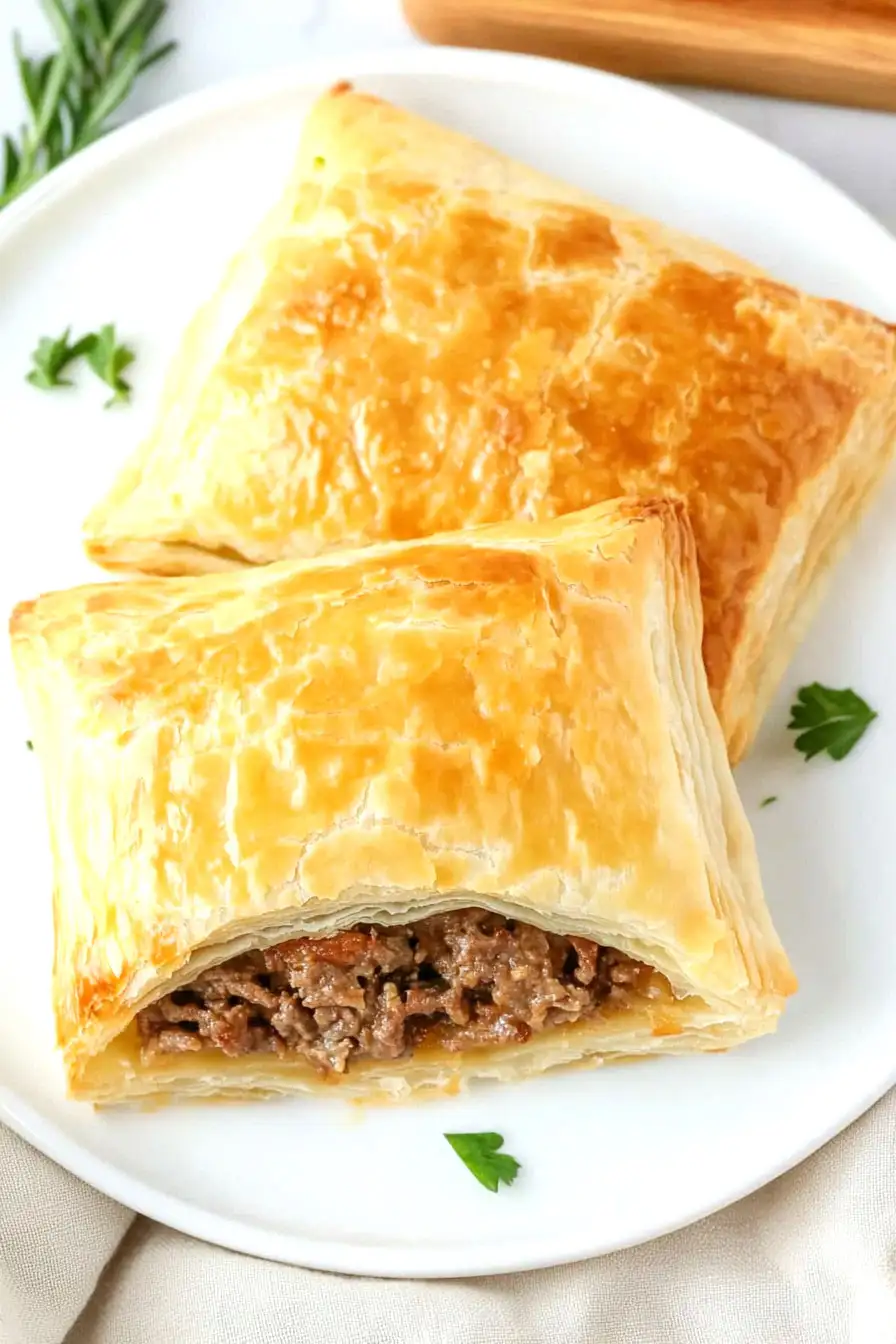 Quick Ground Beef Puff Pastry