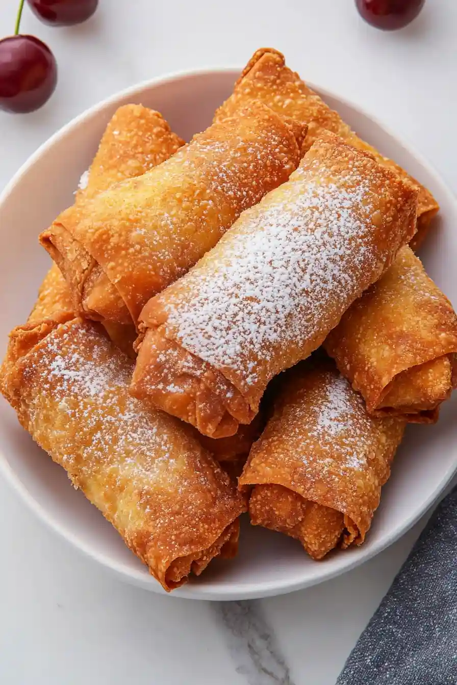 Juicy Cherry Pie Egg Rolls