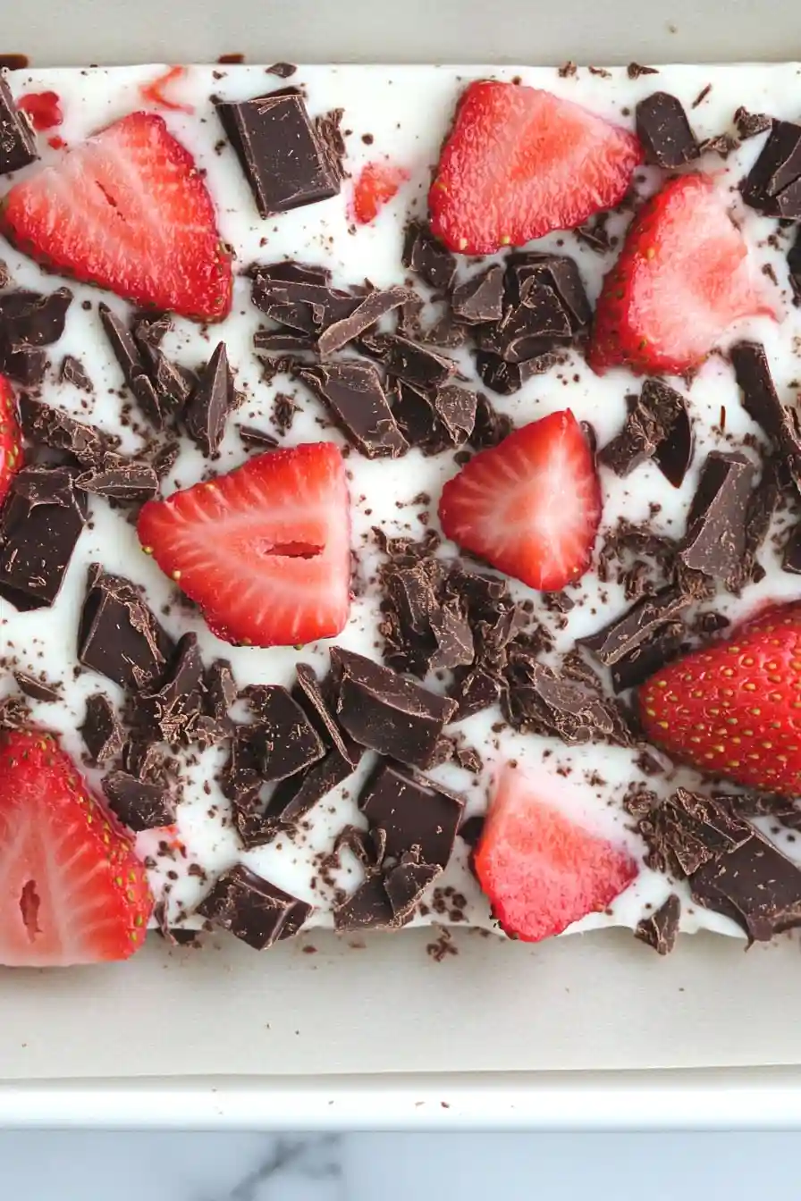 Easy Dark Chocolate Greek Yogurt Bark