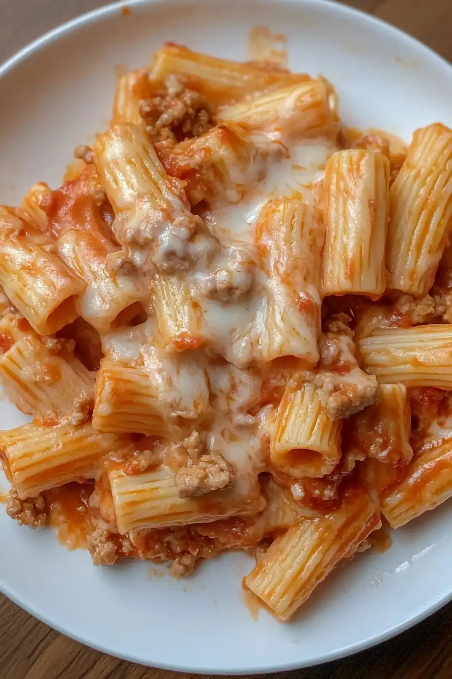 Juicy Pink Sauce Pasta Bake