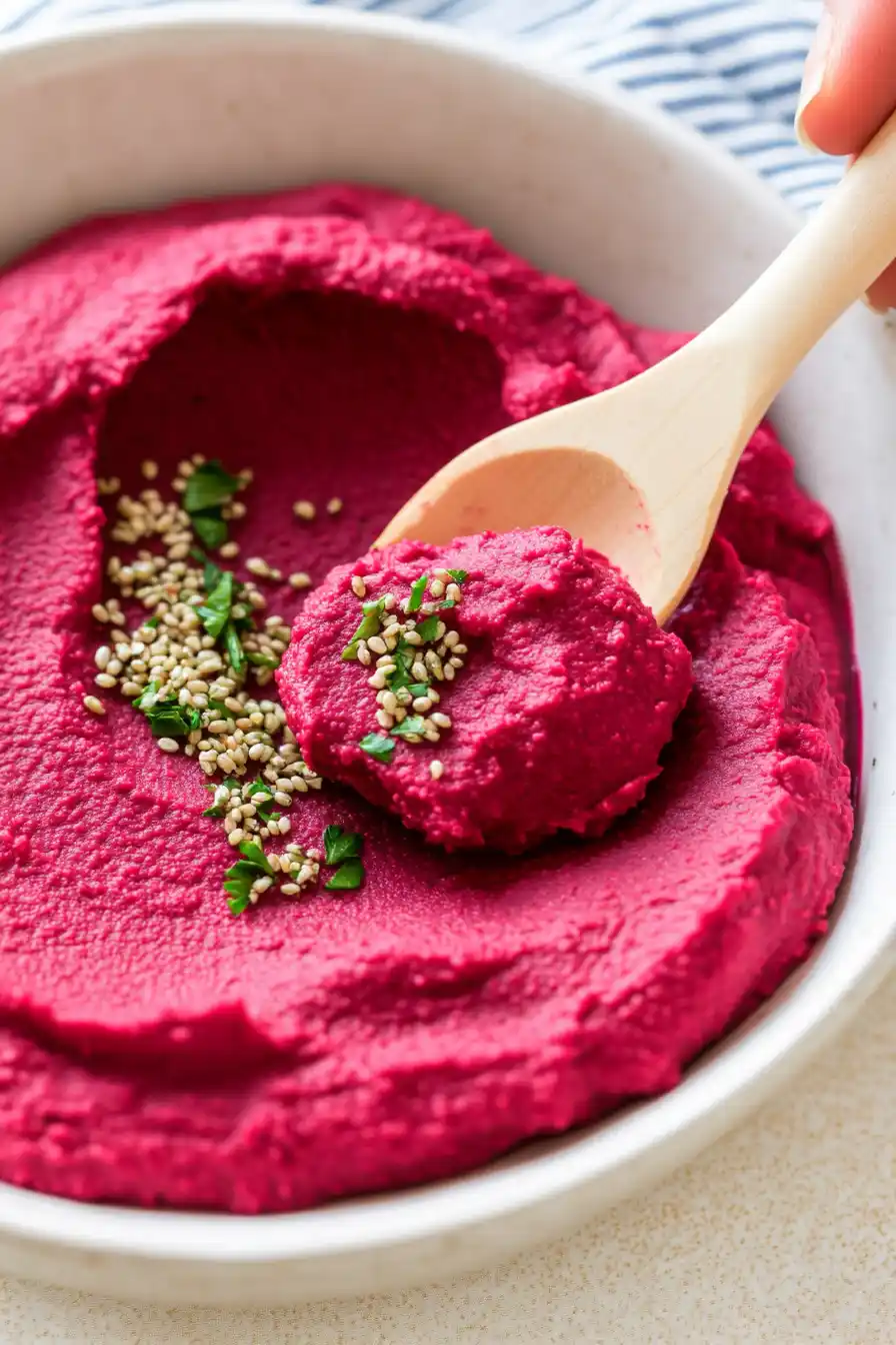 Healthy Beet Hummus for Babies