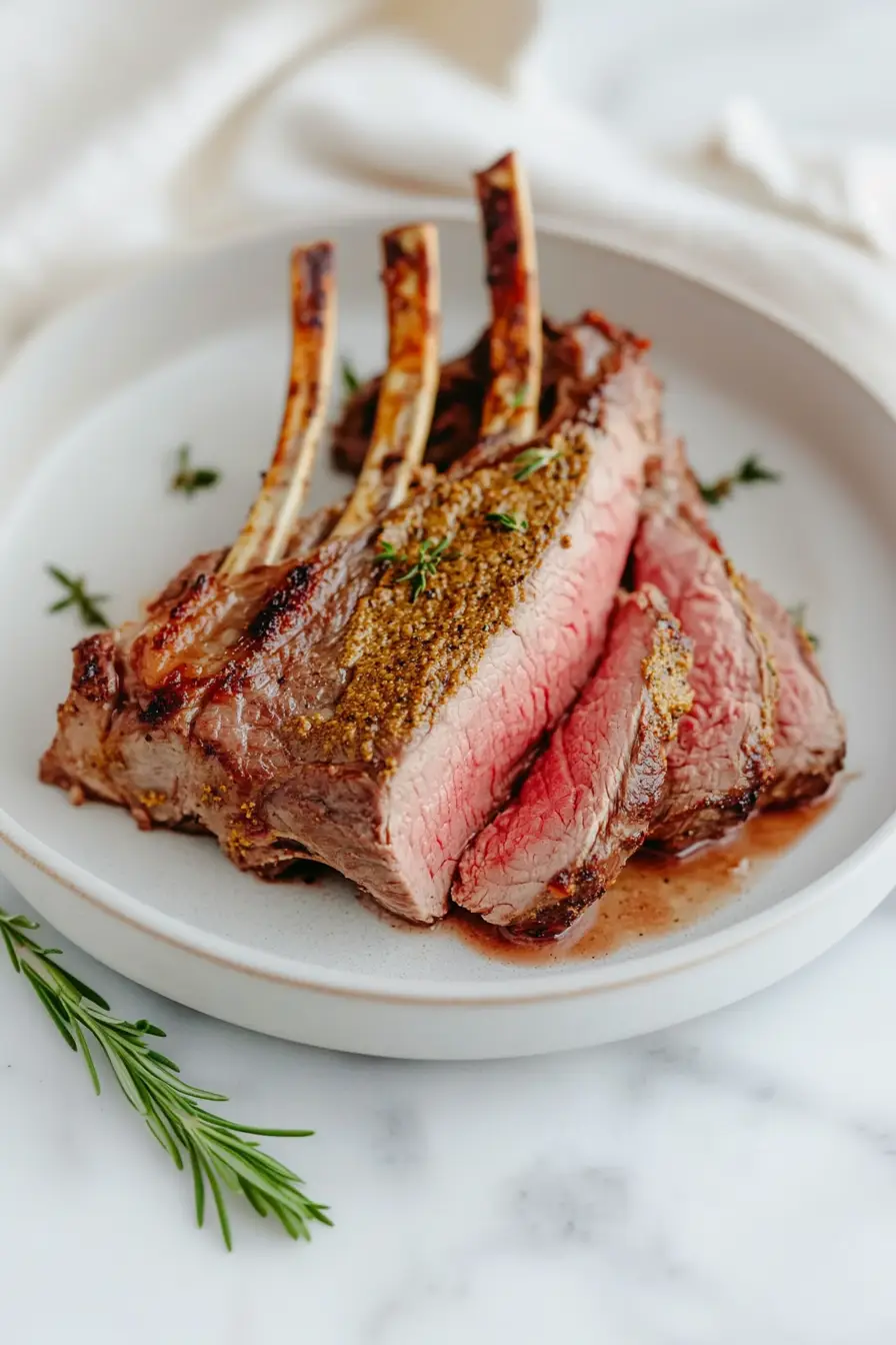 Savory Rack of Lamb with Dijon Mustard