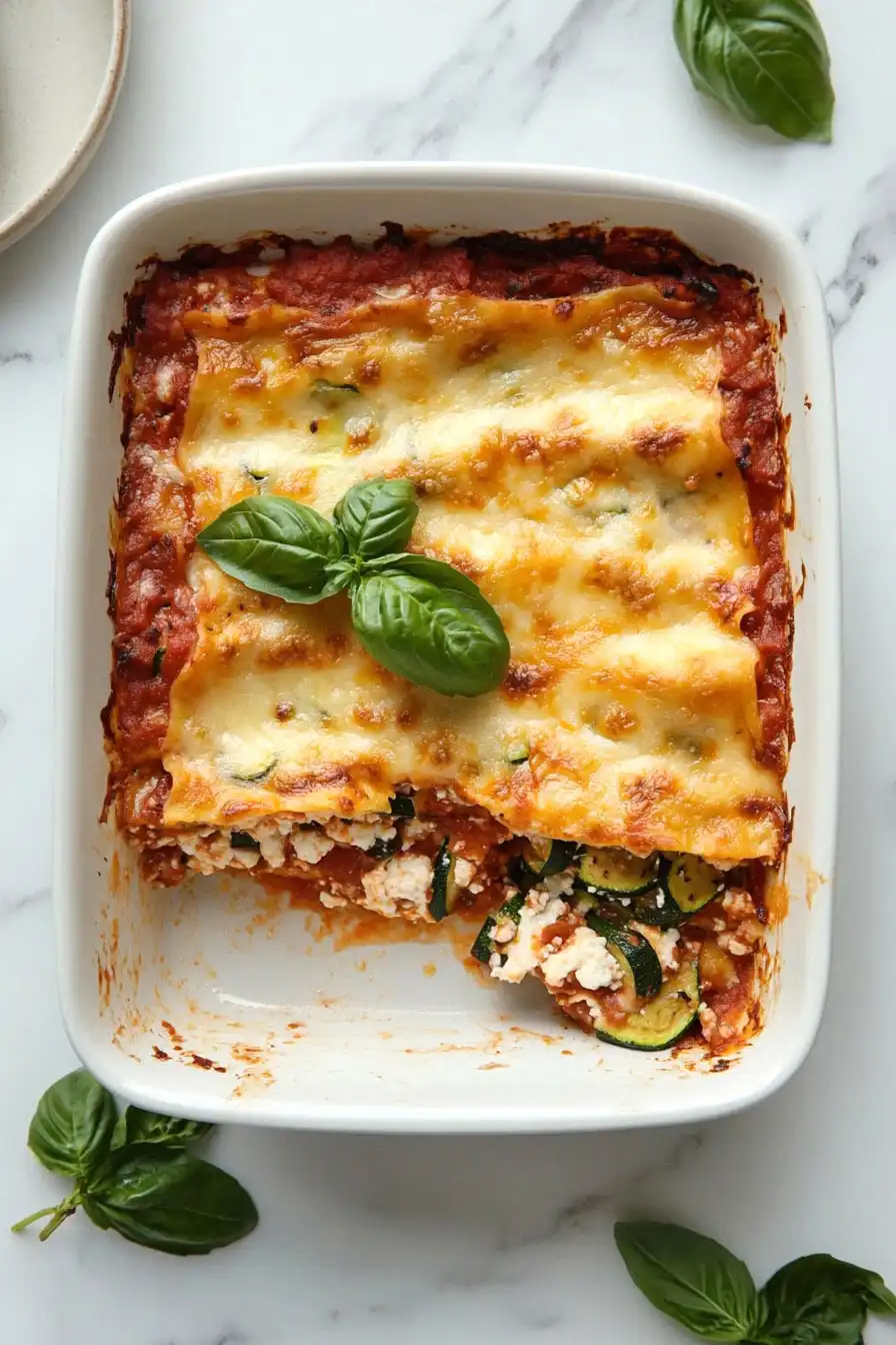 Quick Low FODMAP Zucchini Lasagna
