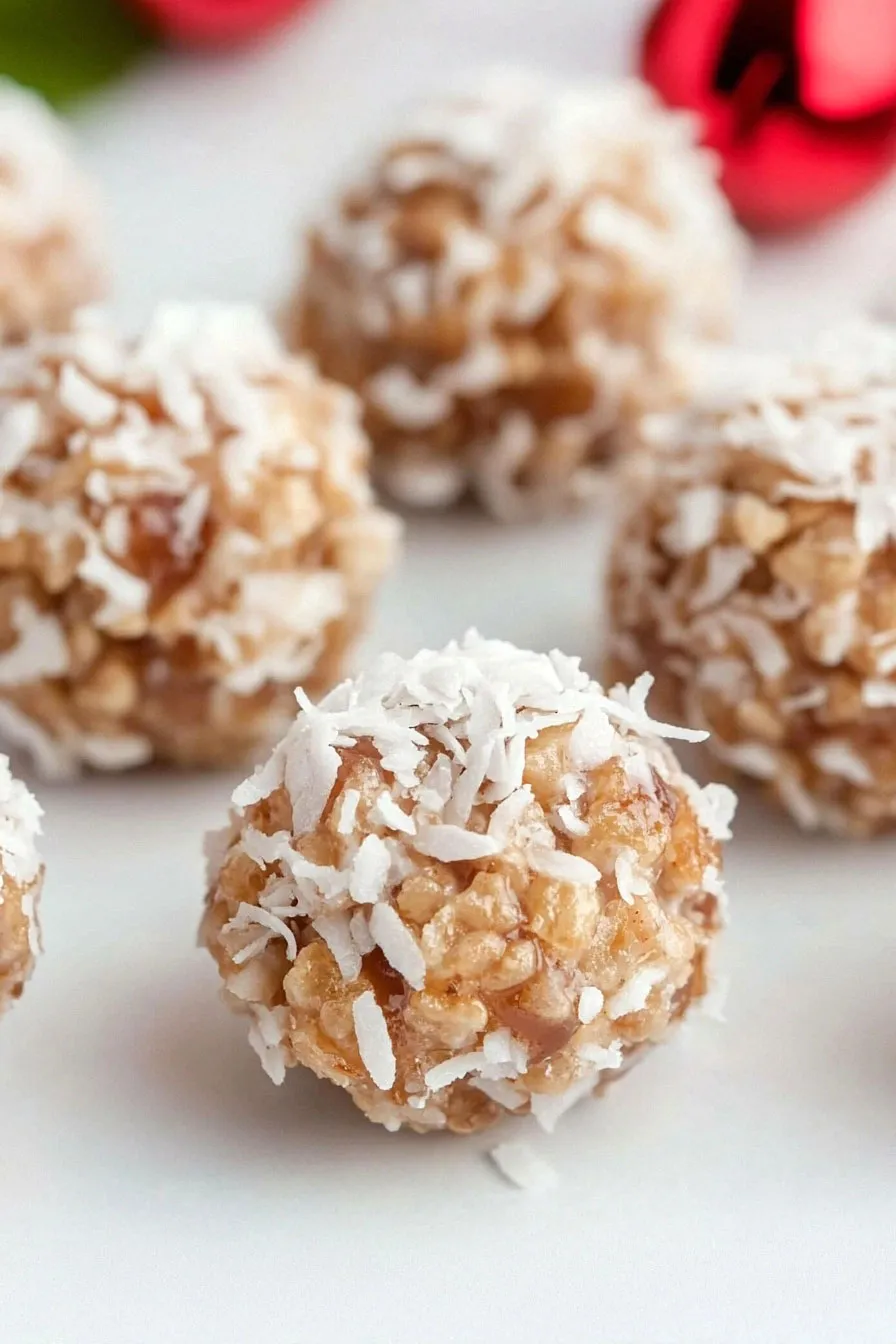 No-Bake Rice Krispie Date Balls