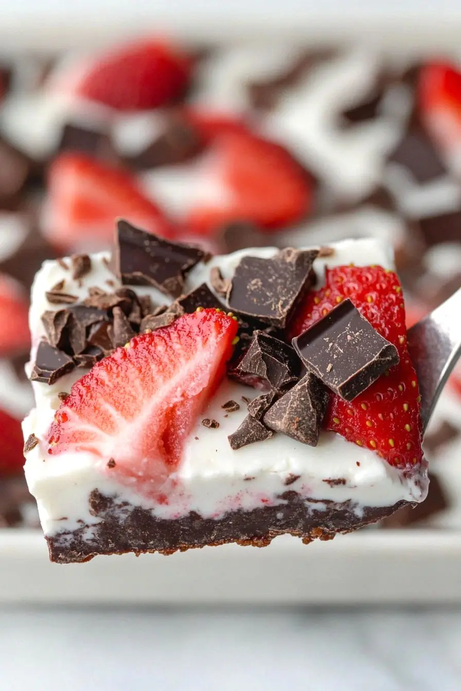 Easy Dark Chocolate Greek Yogurt Bark