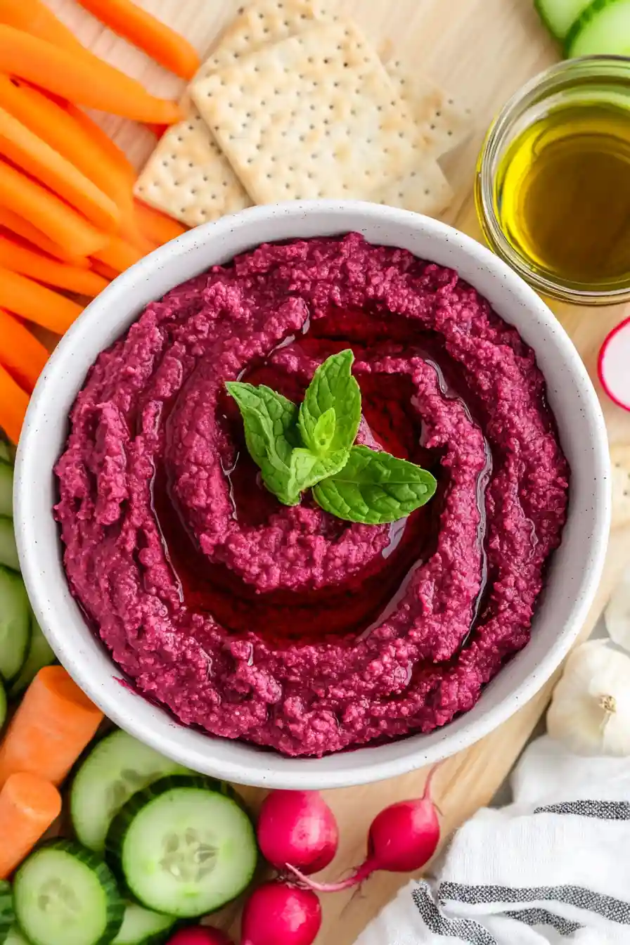 Juicy Beet Hummus Without Chickpeas