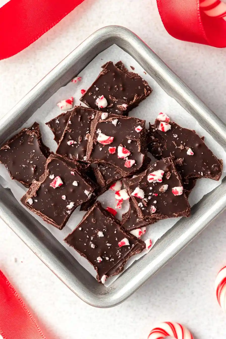 Irresistible Dark Chocolate Peppermint Bark