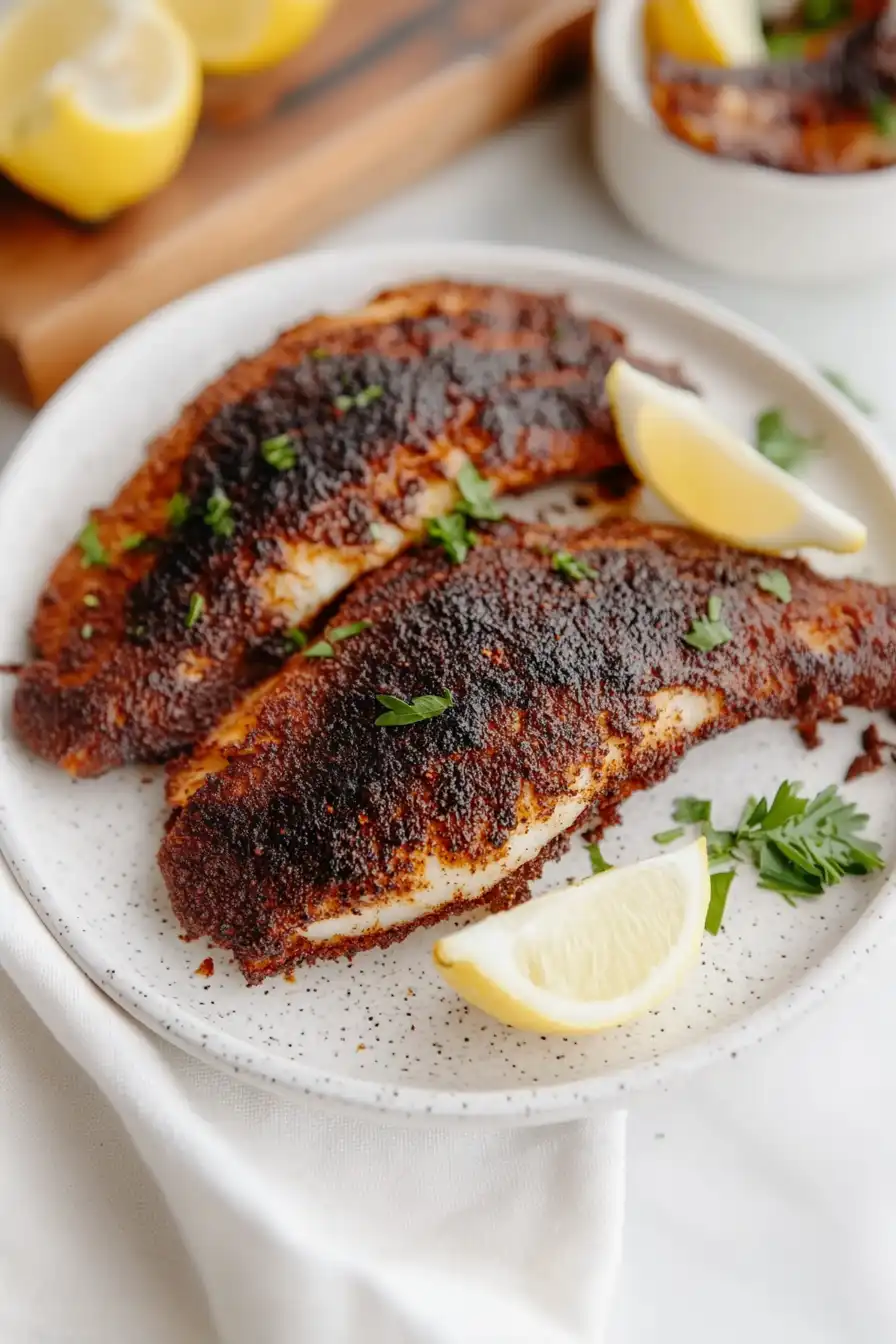 Healthy Blackened Red Snapper