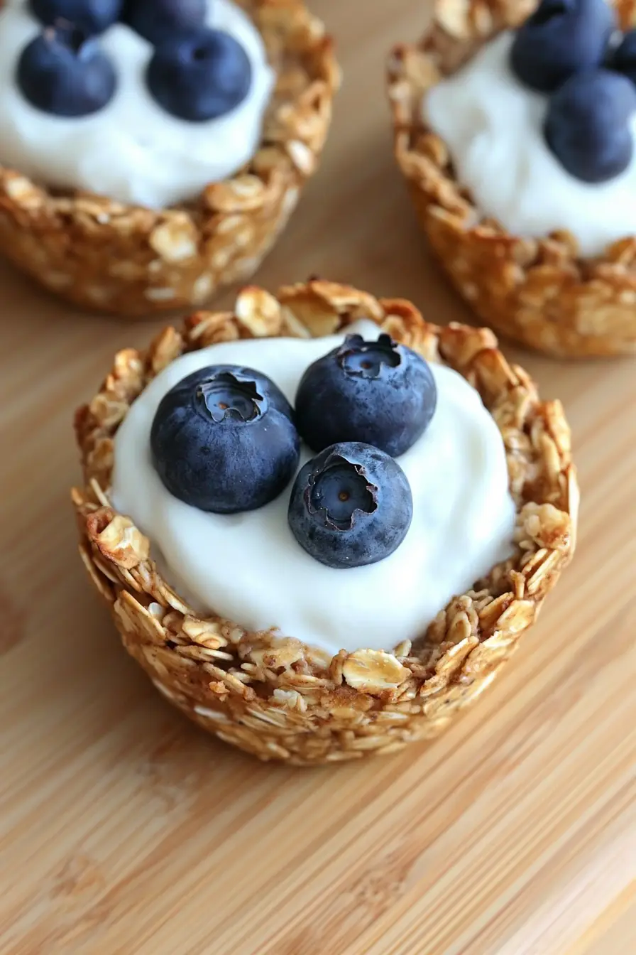 Easy Banana Oatmeal Yogurt Cups