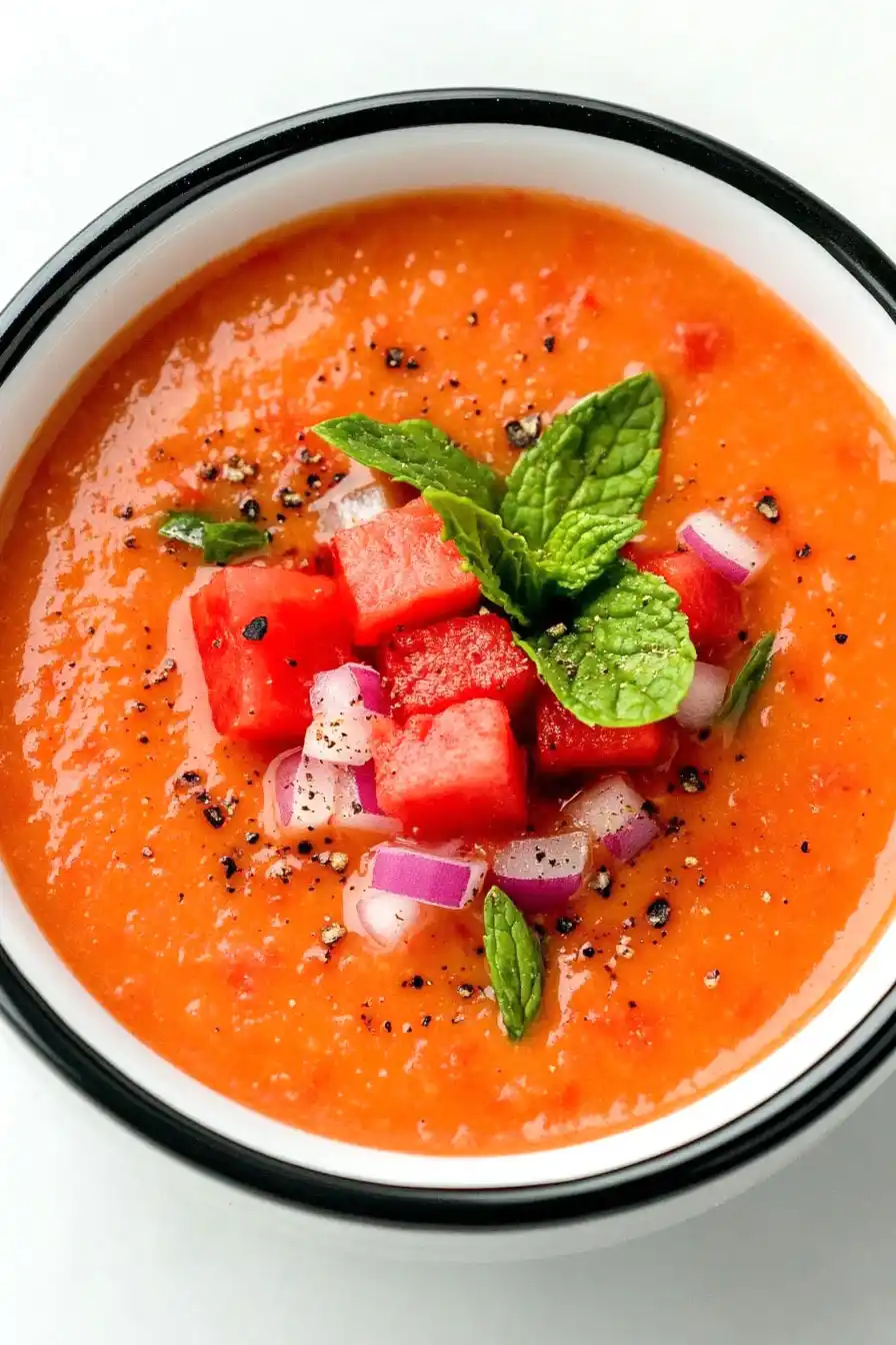 Healthy Watermelon Gazpacho