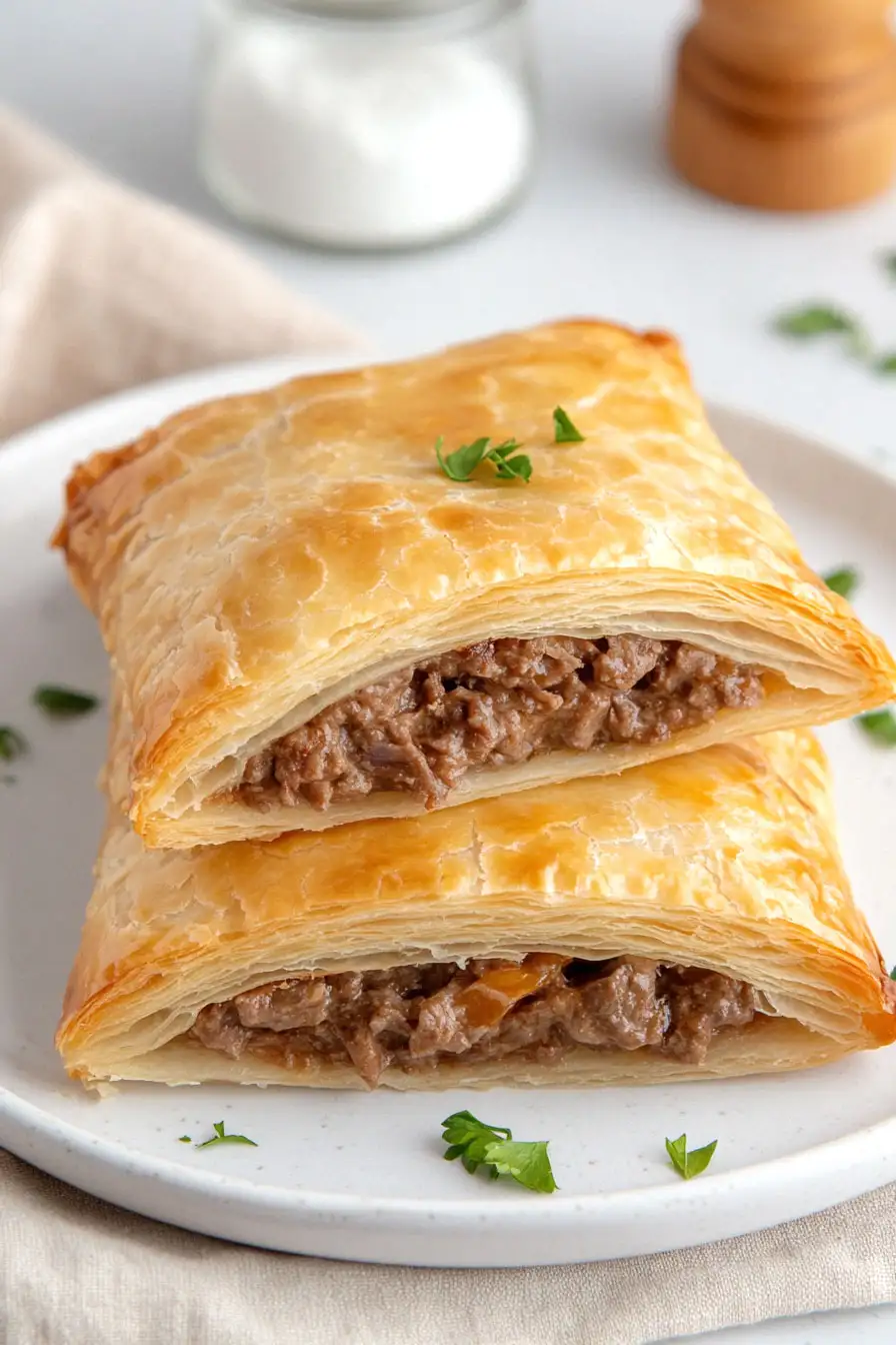 Quick Ground Beef Puff Pastry