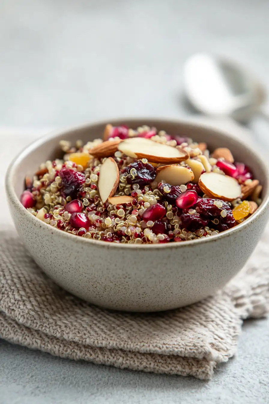 Healthy Quinoa Salad with Dried Fruit and Nuts