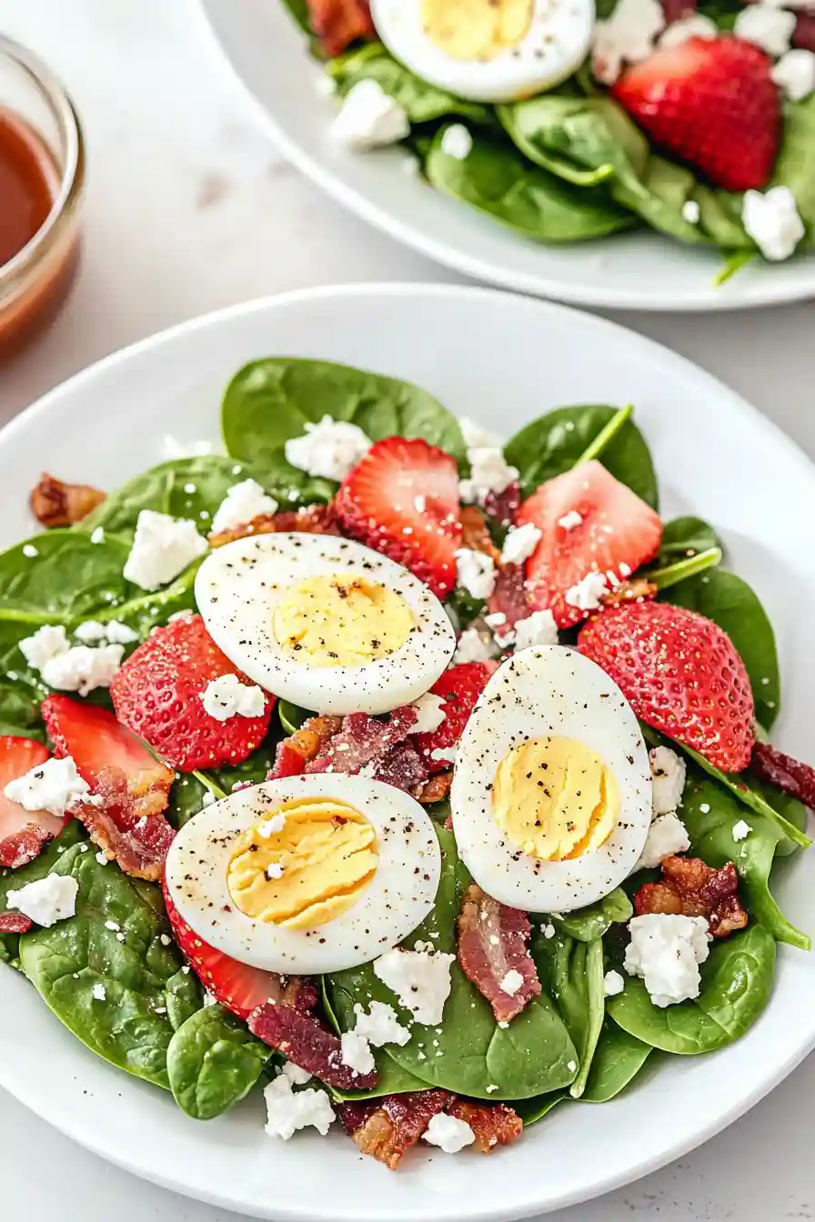 Healthy Strawberry Spinach Egg Salad