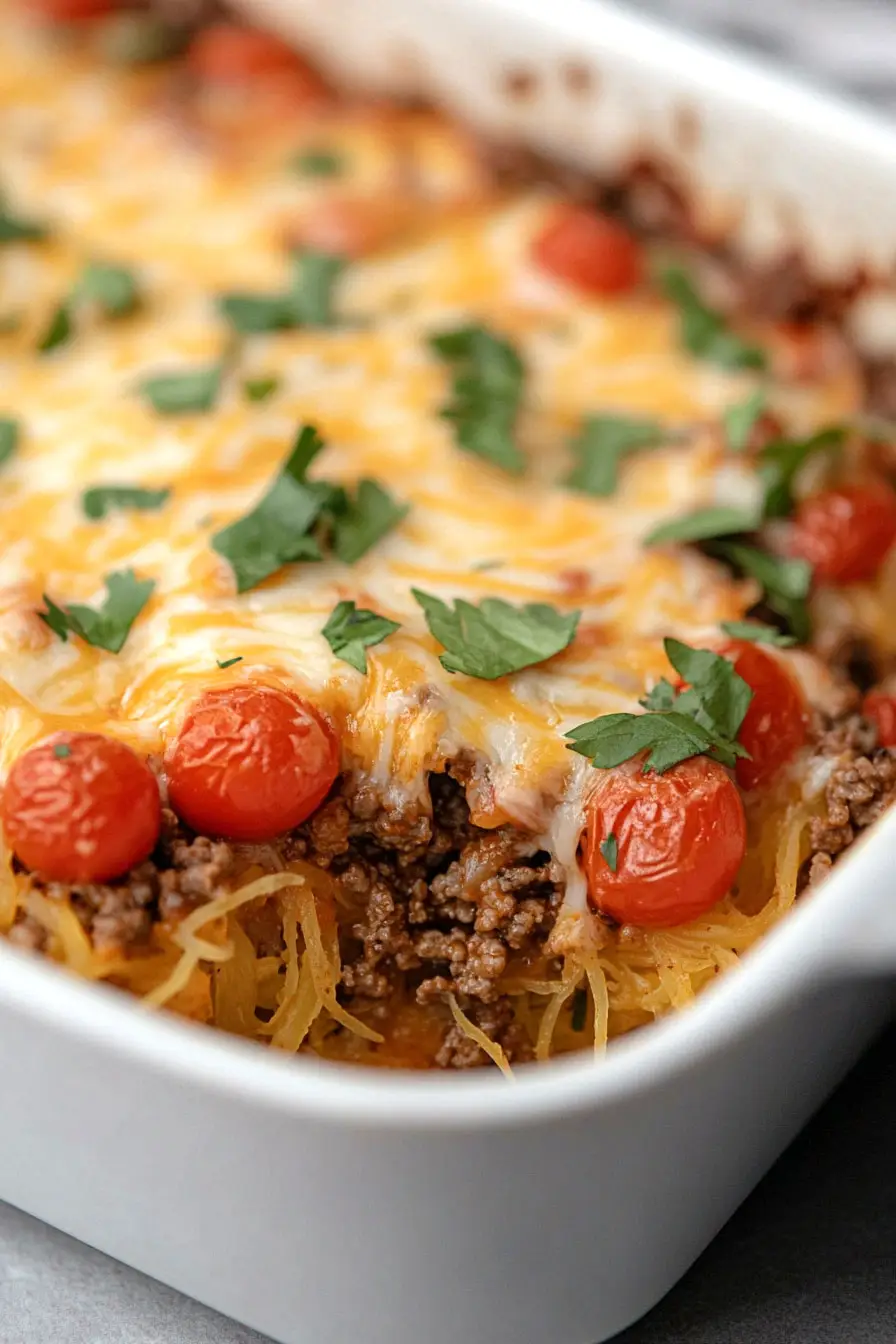 Best Spaghetti Squash Taco Bake