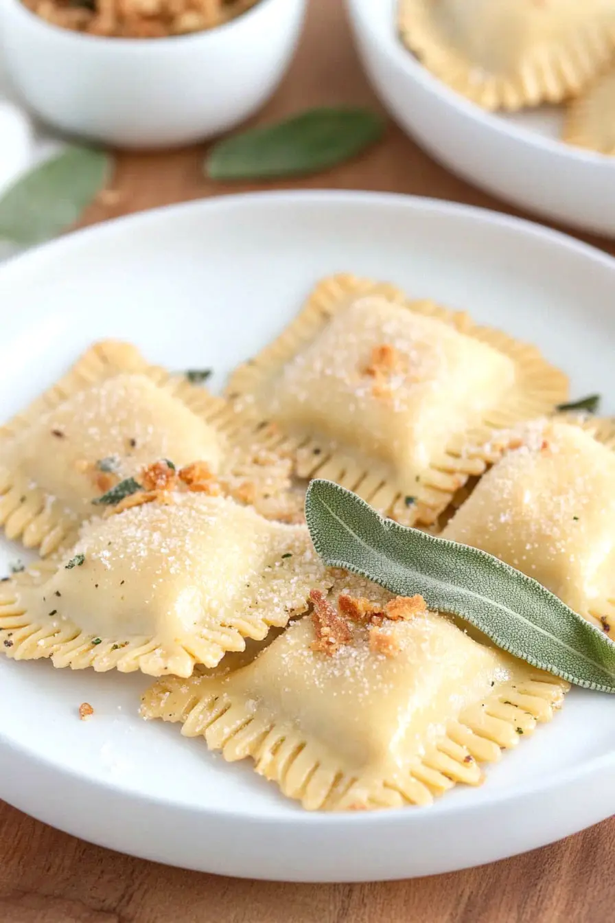 Juicy Gluten Free Butternut Squash Ravioli