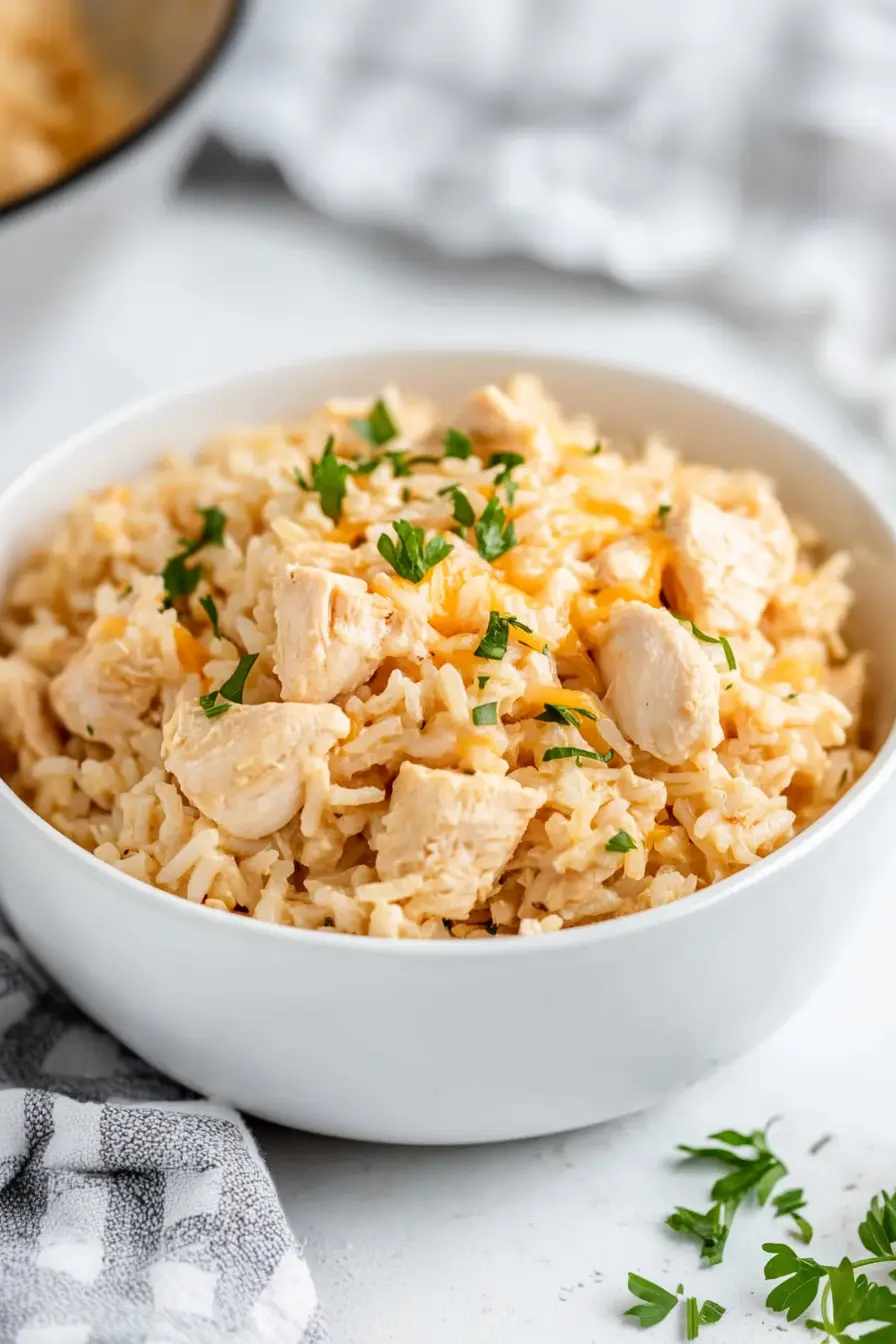 Healthy Instant Pot Chicken and Rice with Cream of Mushroom Soup