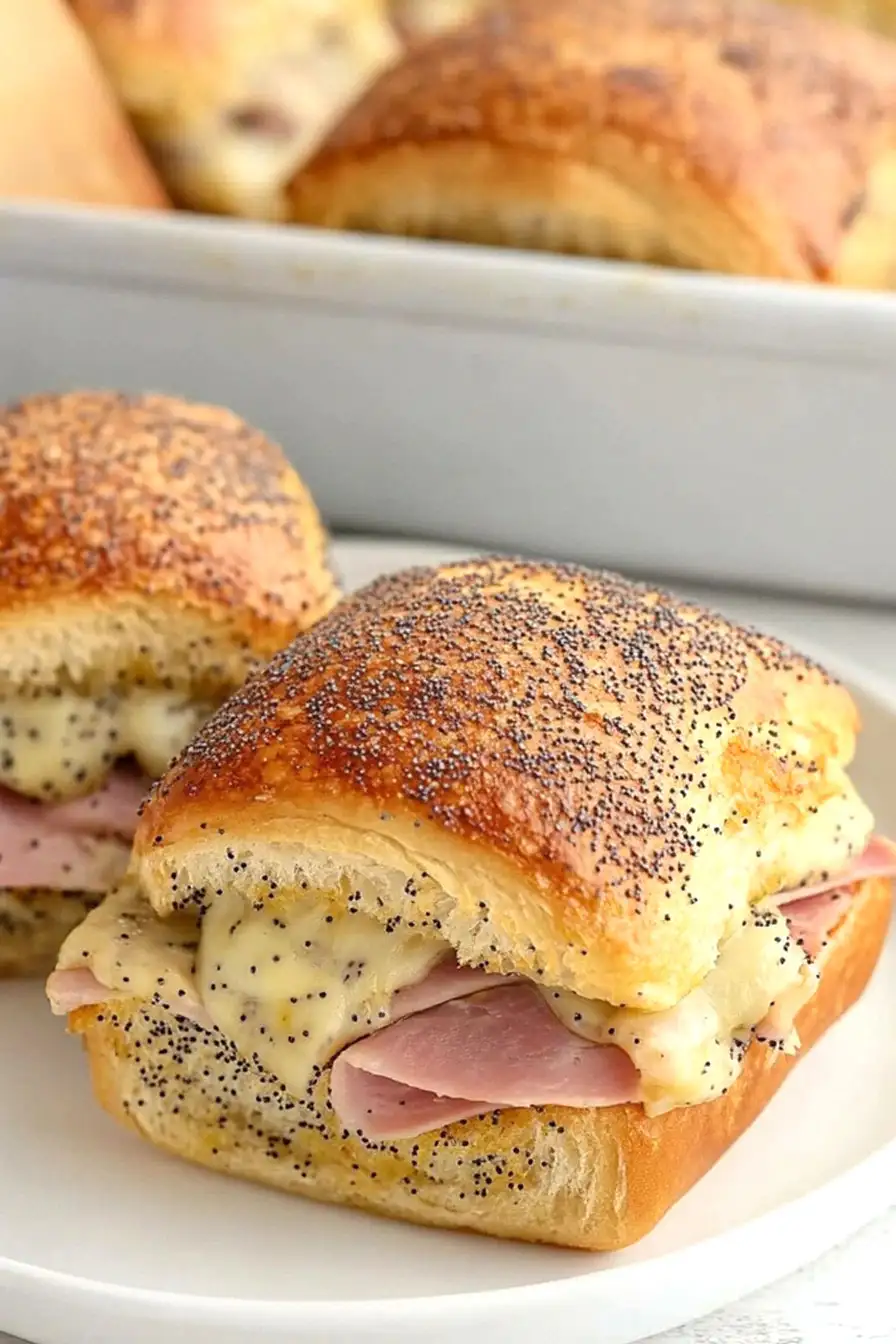 Fluffy Brioche Ham and Cheese Sliders