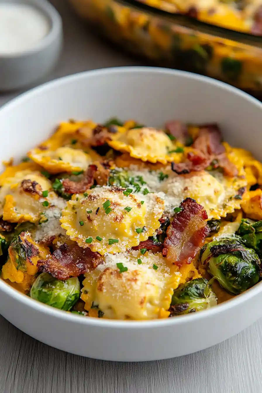 Easy Butternut Squash Ravioli Bake