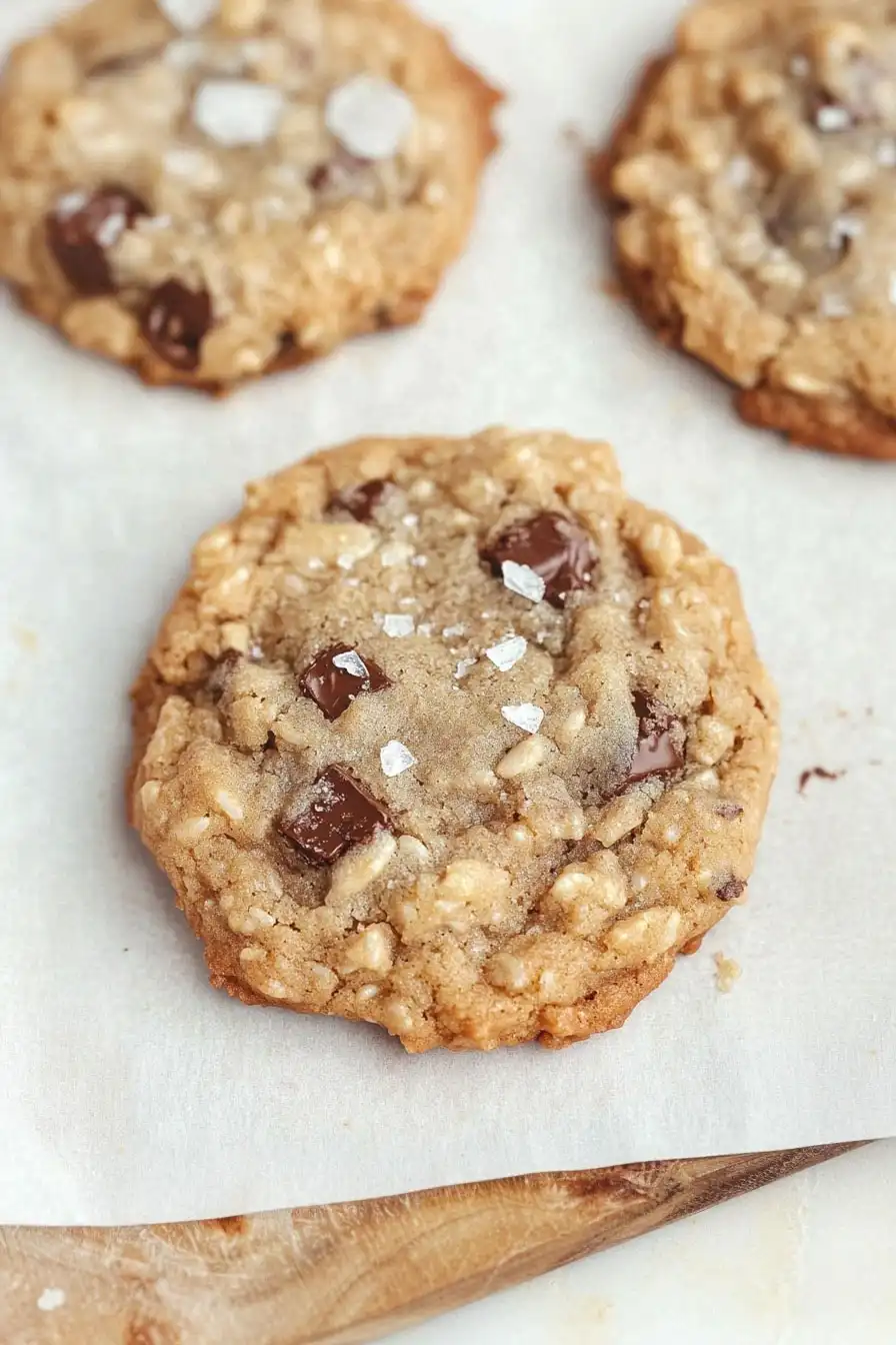 Chewy Rice Krispies Chocolate Chip Cookies