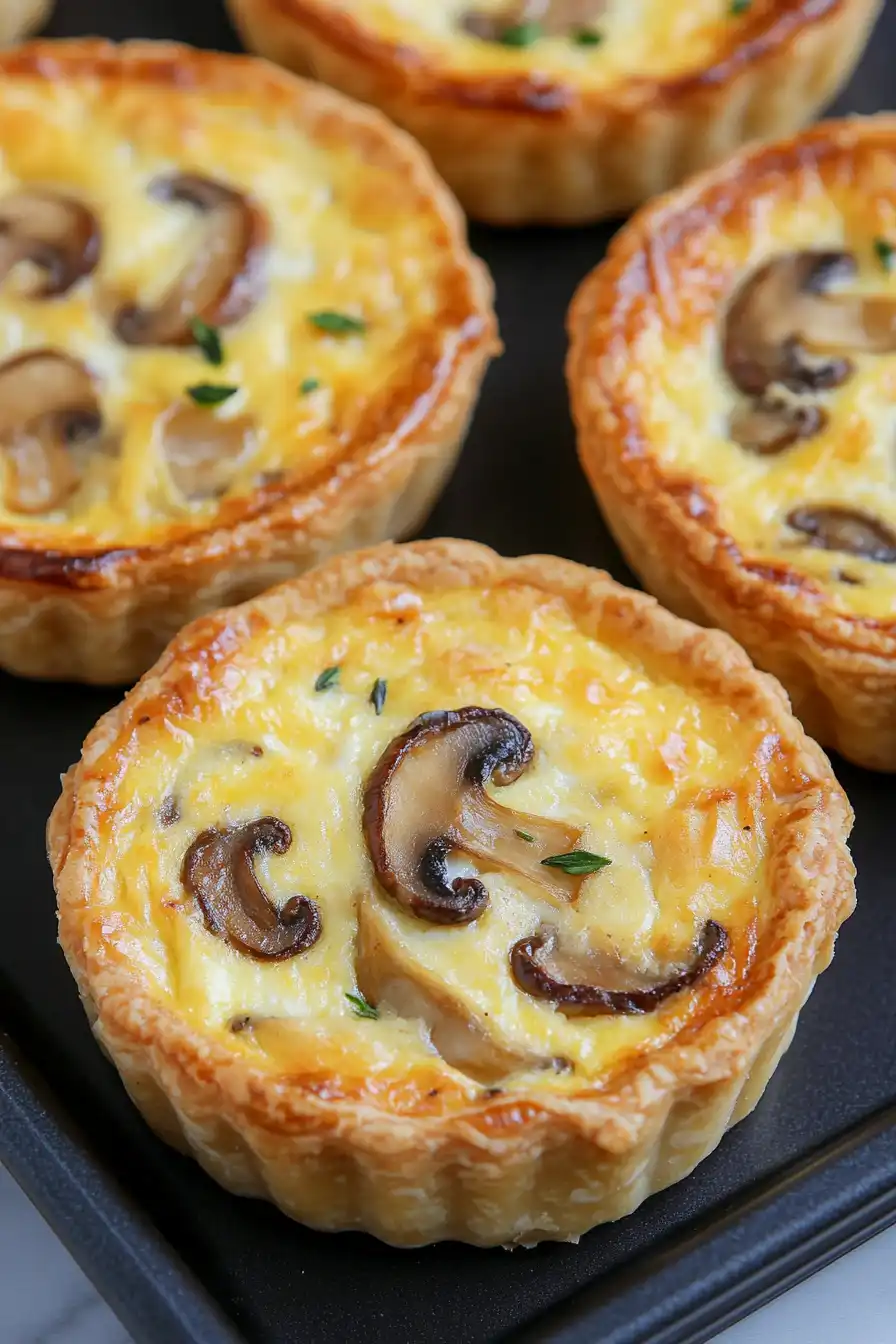 Low Calorie Mini Mushroom Quiche