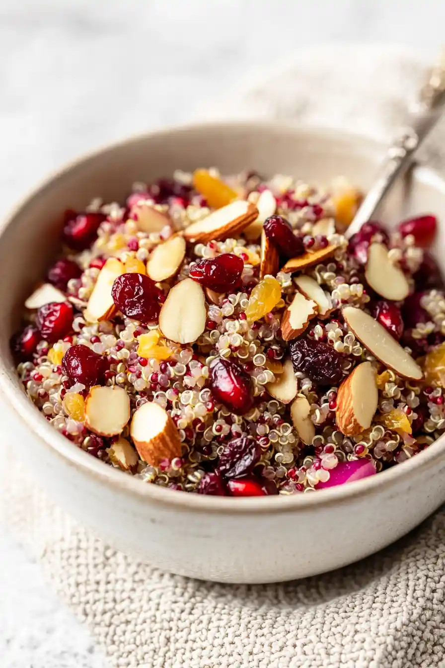Healthy Quinoa Salad with Dried Fruit and Nuts