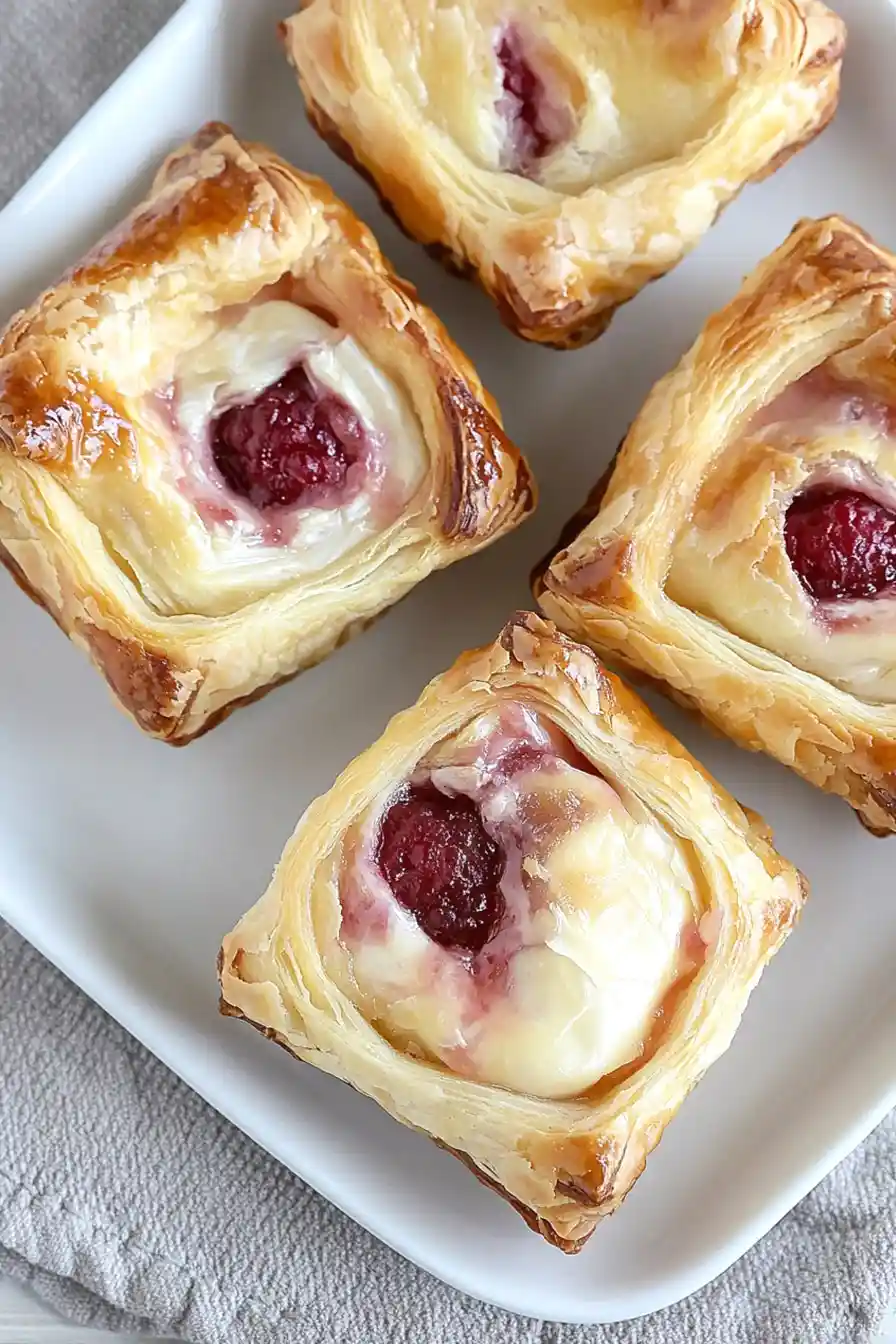 Delicious Raspberry Brie Puff Pastry Bites
