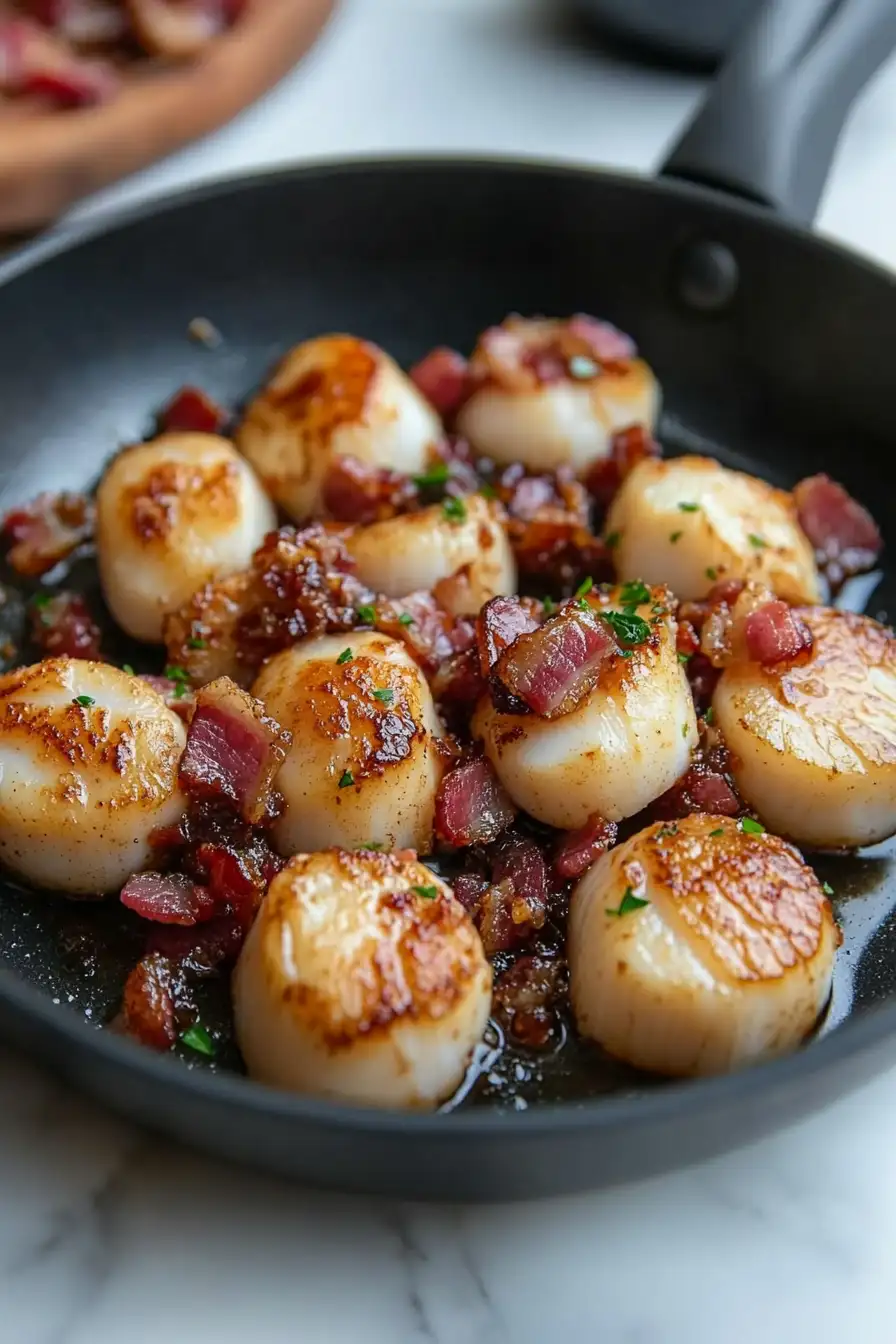 Savory Seared Scallops with Bacon Jam