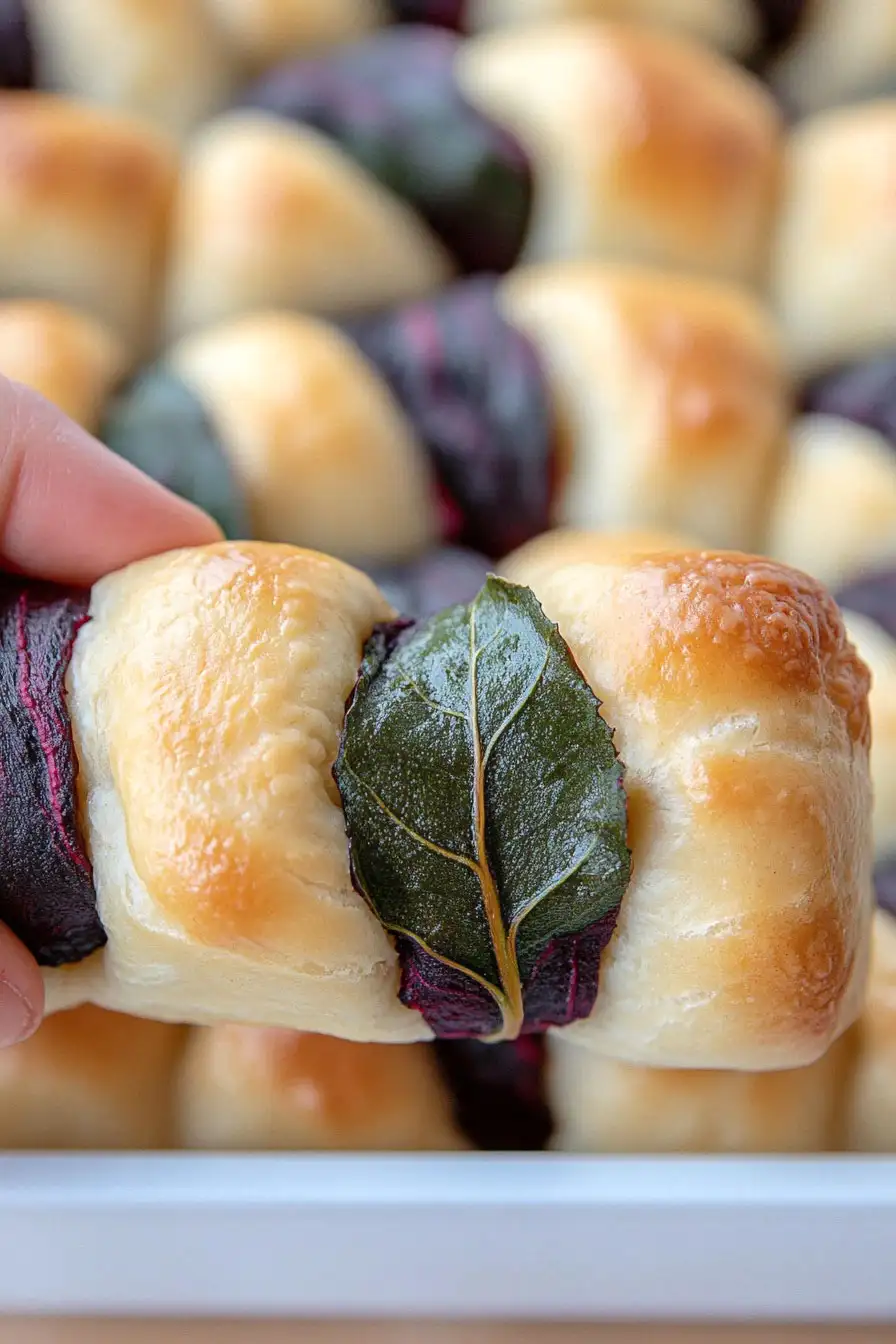 Vibrant Beet Leaf Buns