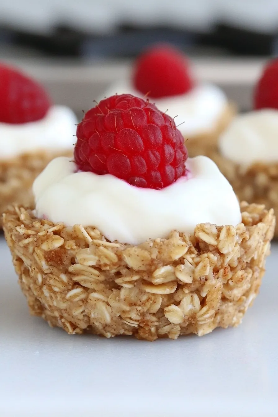 Fluffy Baked Oatmeal Cups with Greek Yogurt
