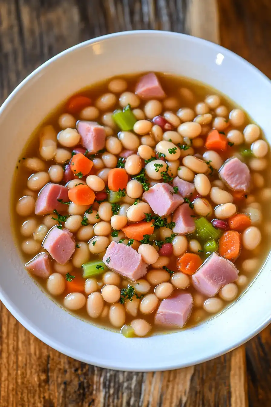 Simple Instant Pot Ham and Navy Beans