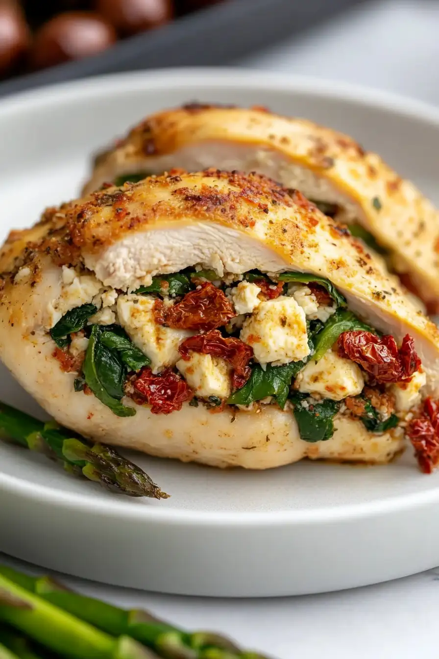 Juicy Mediterranean Stuffed Chicken Breast