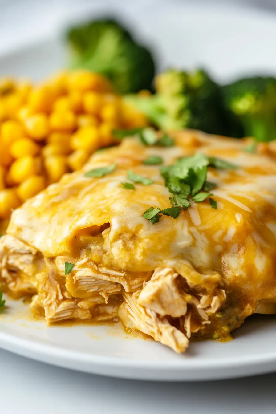 Easy Instant Pot Chicken Enchilada Casserole