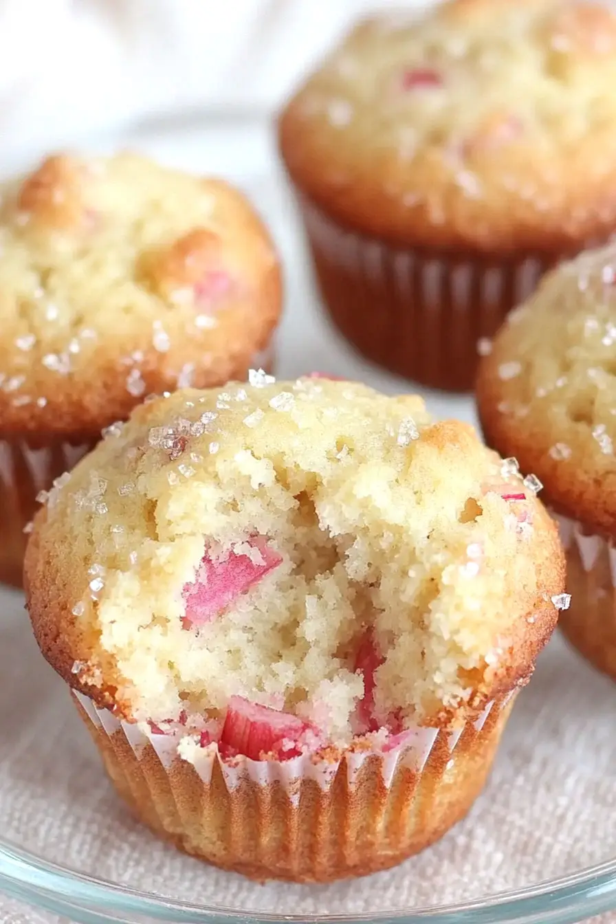 Savory Sour Cream Rhubarb Muffins