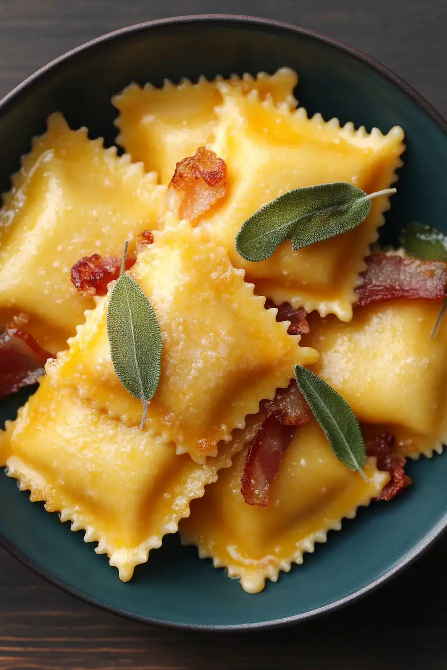Healthy Butternut Squash Ravioli from Scratch