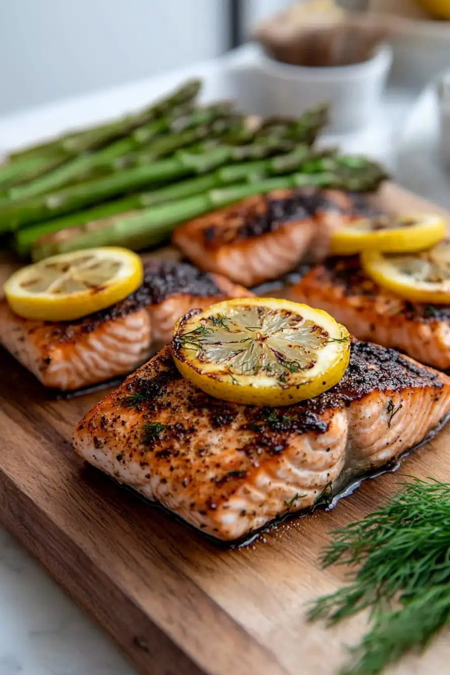 Healthy Grilled Salmon on Blackstone