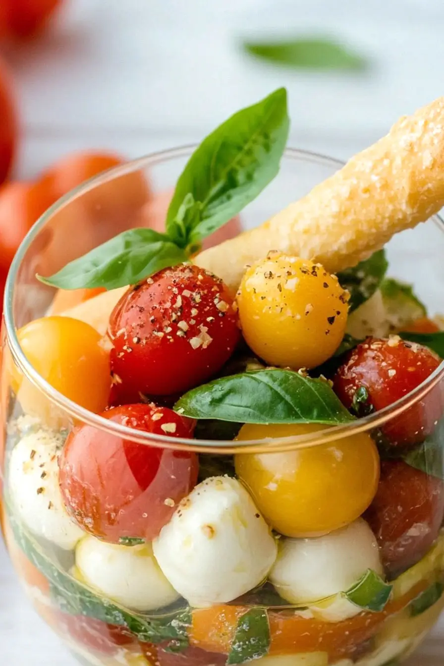 Mini Caprese Salad Appetizer Cups