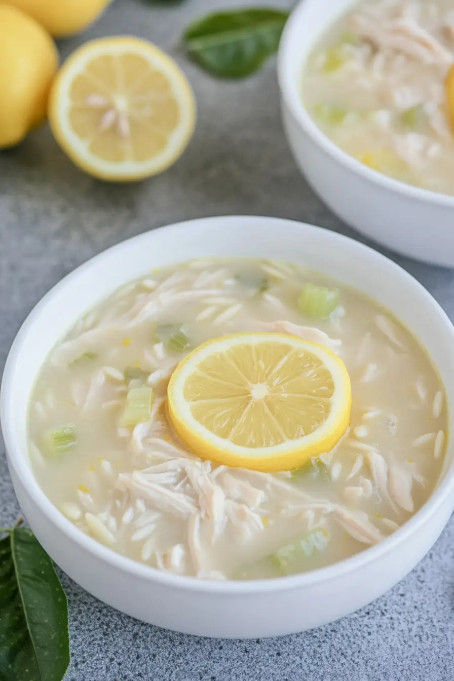 Zesty Crockpot Lemon Chicken Soup