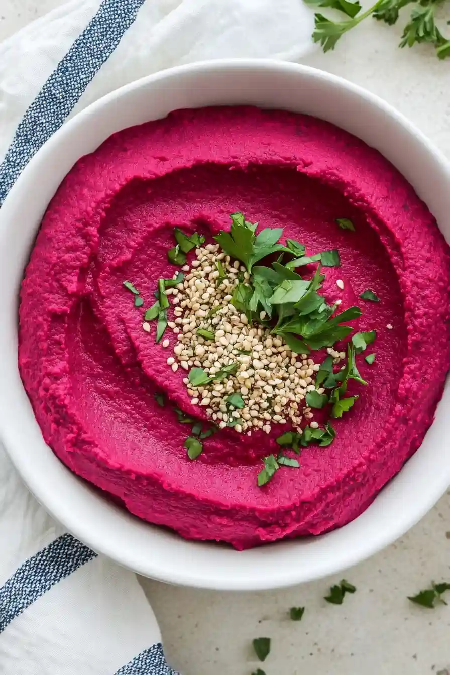 Healthy Beet Hummus for Babies