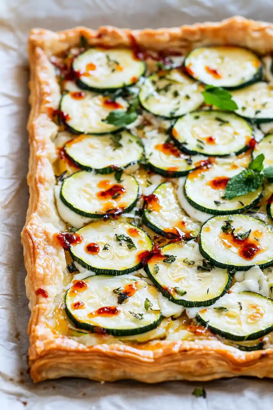 Savory Zucchini Puff Pastry Tart