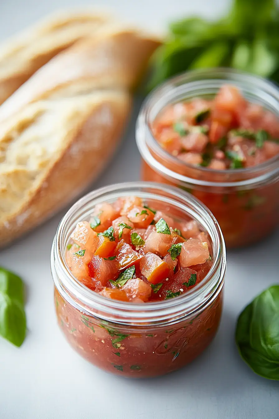Easy Bruschetta in a Jar