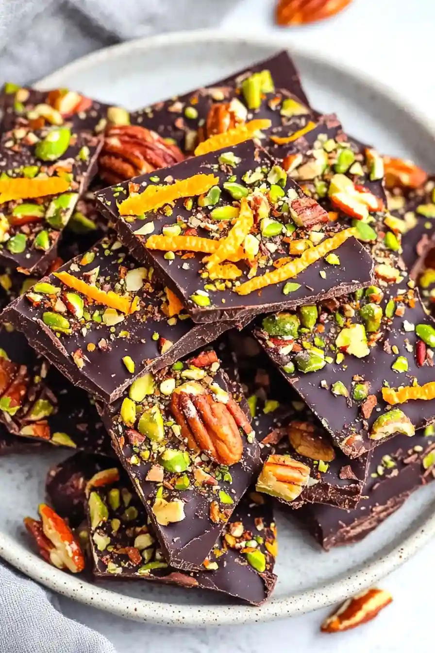 Crunchy Dark Chocolate Orange Bark