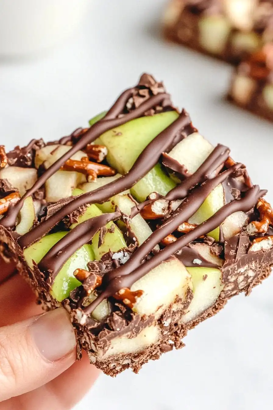 Healthy Dark Chocolate Apple Bark