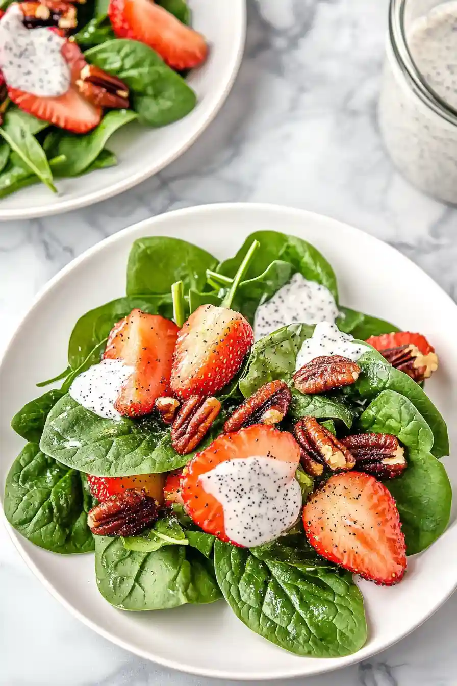 Light Dairy Free Strawberry Spinach Salad