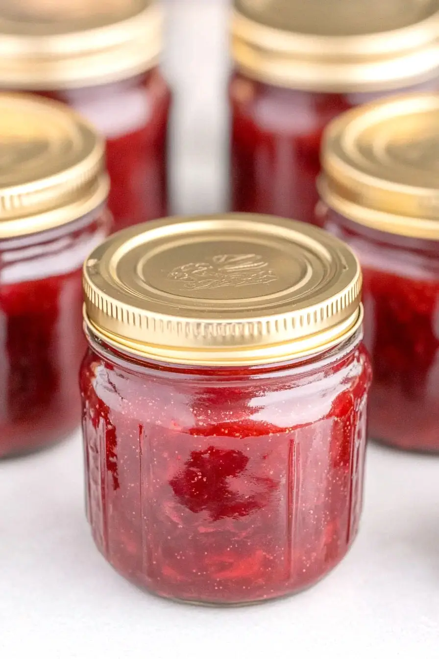 Homemade Rhubarb Jam with Jello