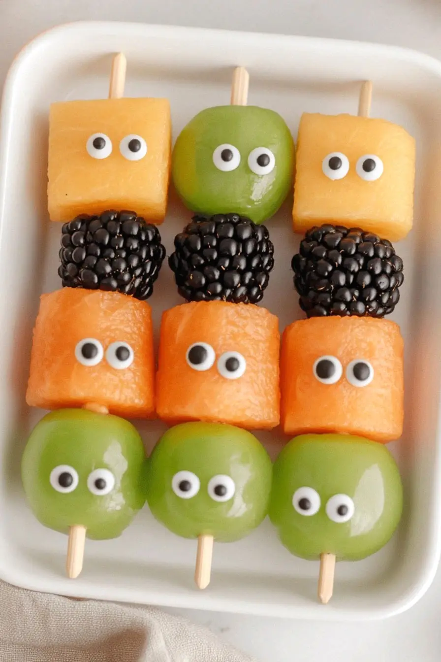 Easy Halloween Fruit Kabobs