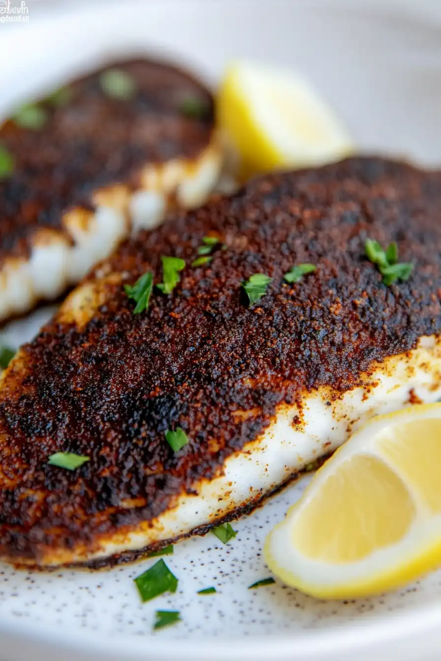 Healthy Blackened Red Snapper
