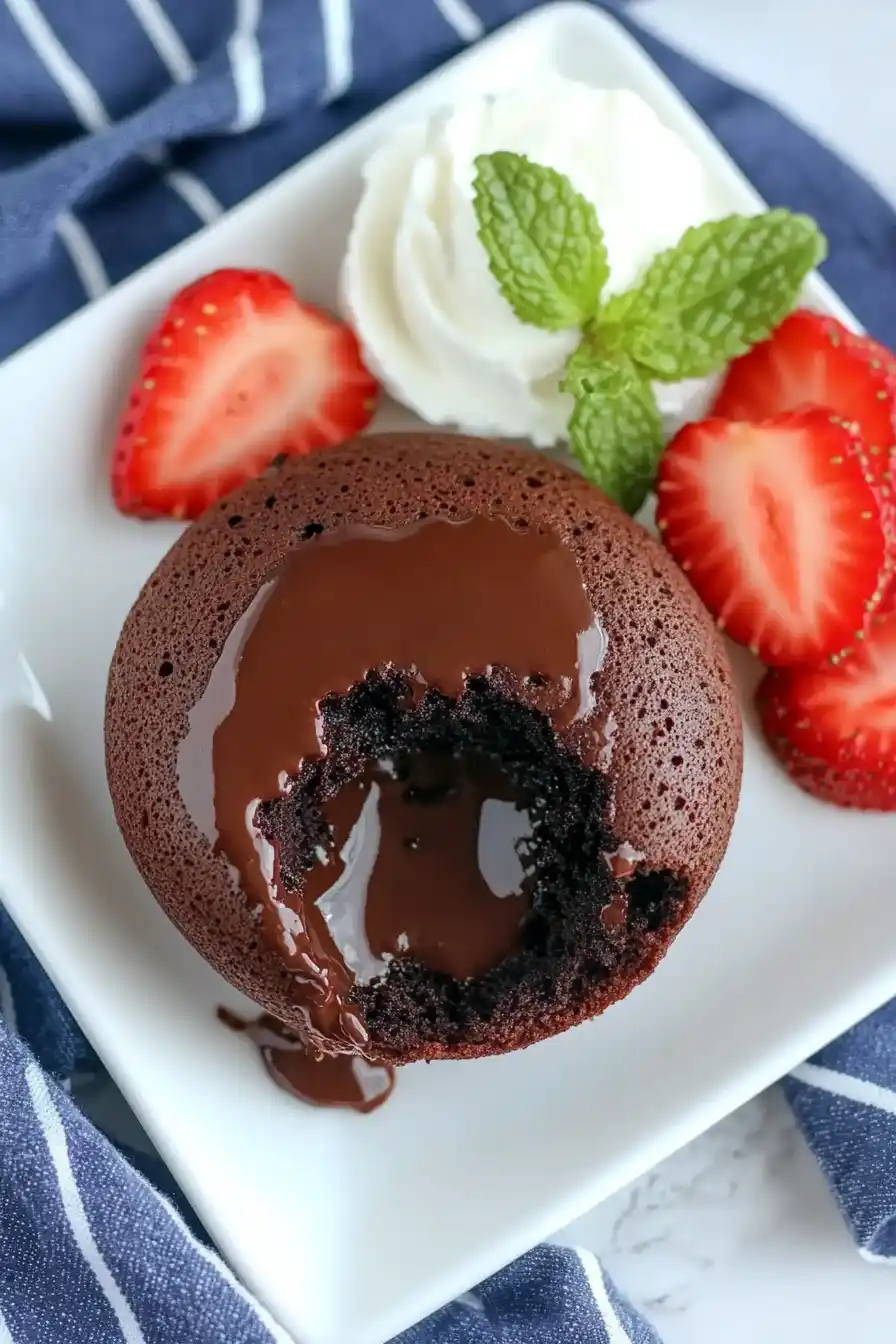 Moist Dairy Free Chocolate Lava Cake