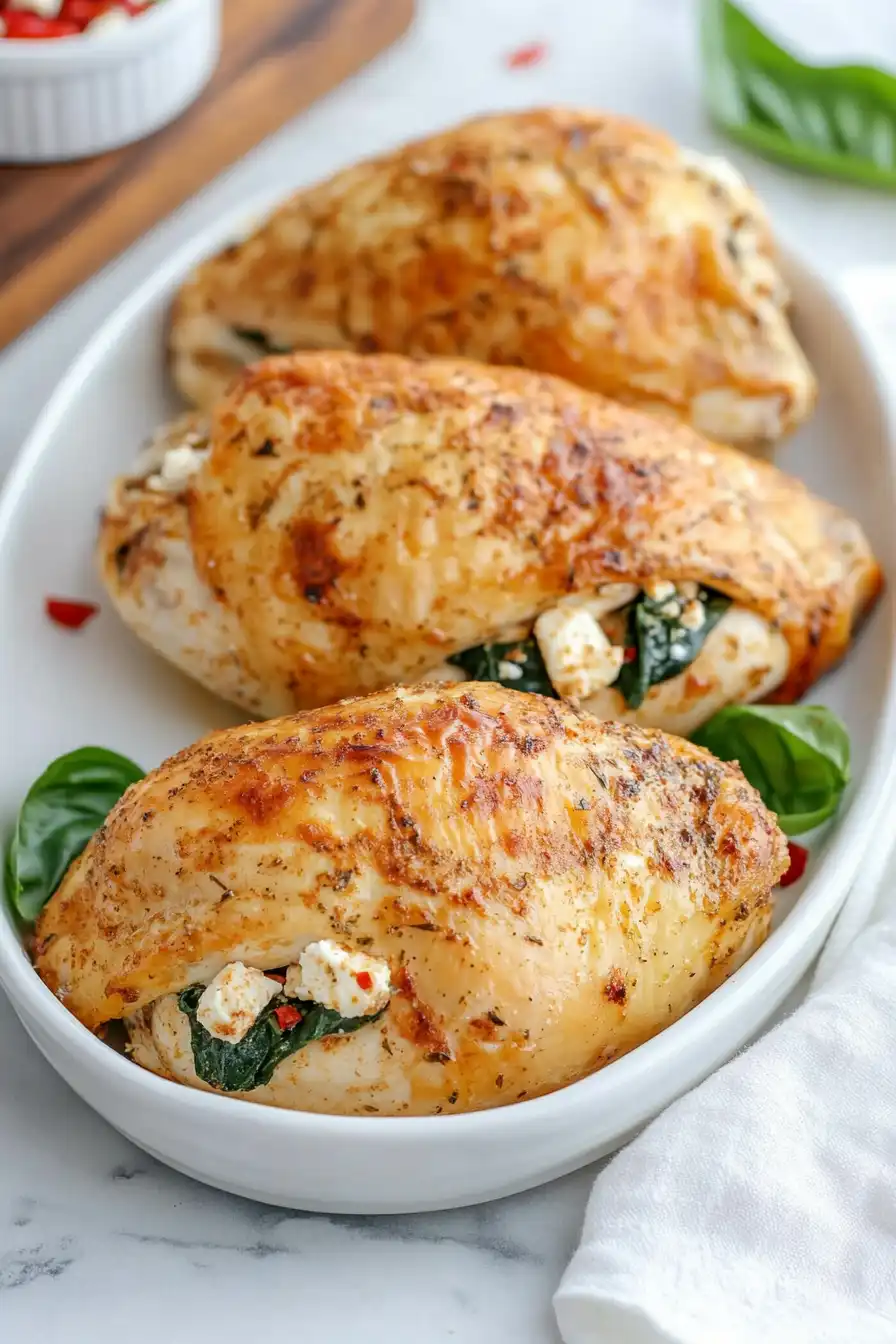 Juicy Mediterranean Stuffed Chicken Breast