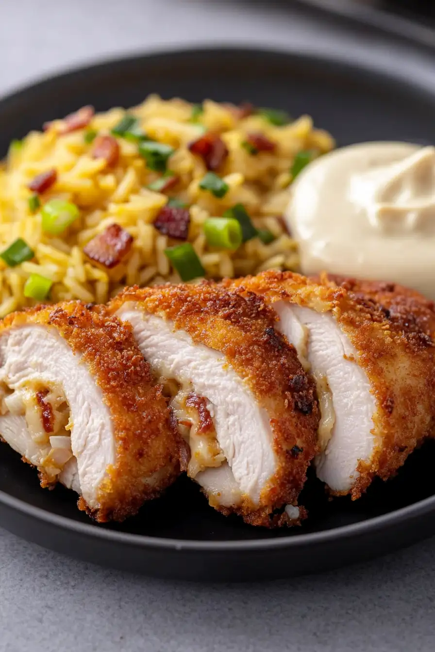 Delicious Fried Stuffed Chicken Breast